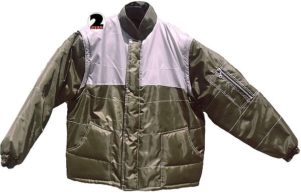 Jaqueta Moto Verde  - Detalhes Gelo