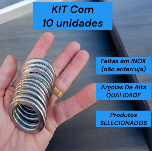 Argola Número 17 Aço Inox Fabricação De Traias 10 Unidades