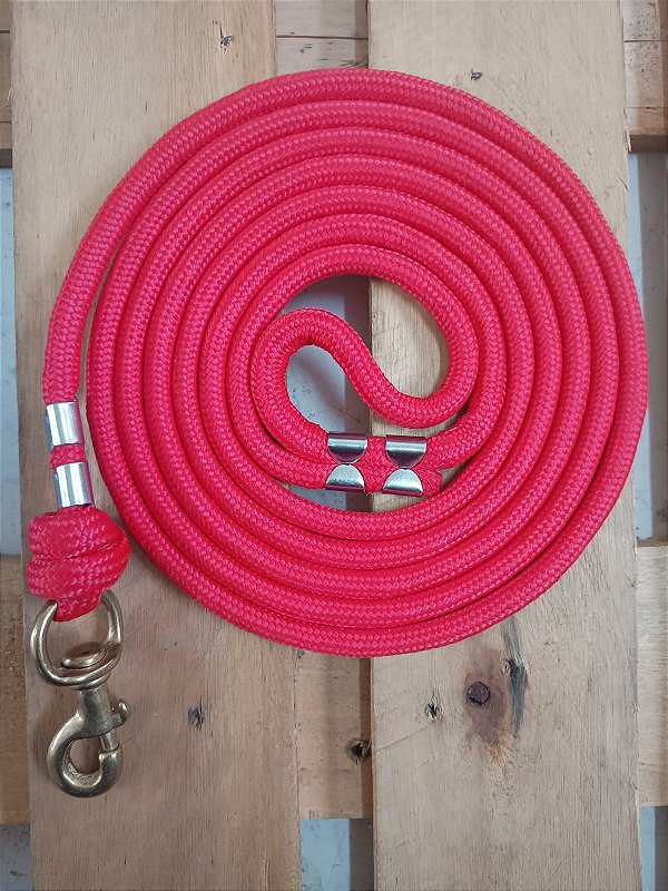 Guia Longa Para Cachorro Grande E Médio Porte Mosquetão Reforçado