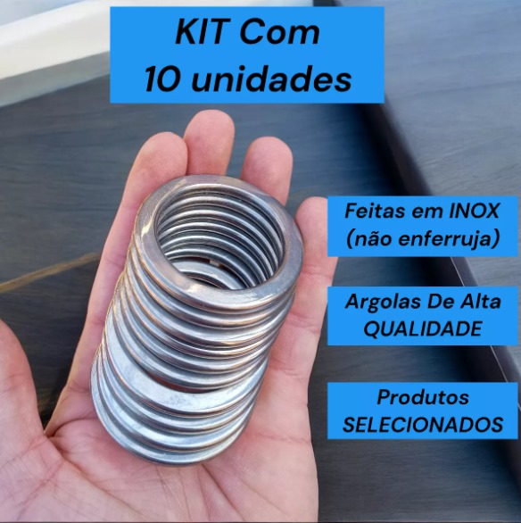 Argola Número 18 Aço Inox Fabricação De Traias 10 Unidades
