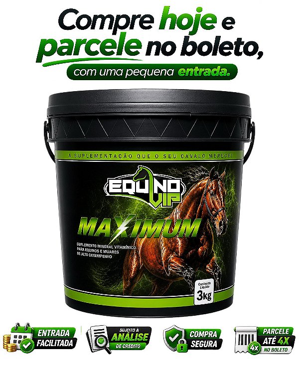 3KG EQUINO VIP MAXIMUM - BOLETO PARCELADO