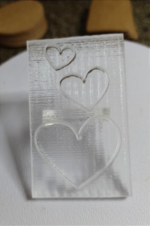 Carimbo Sabonete Corações Acrílico