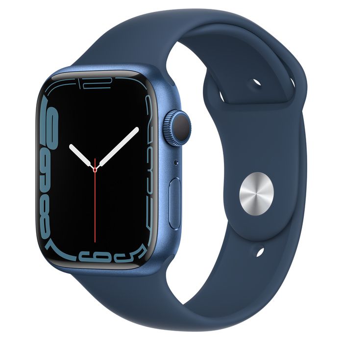 Apple Watch Series 7 45mm Caixa Azul de Alumínio com Pulseira Esportiva: Modelo GPS