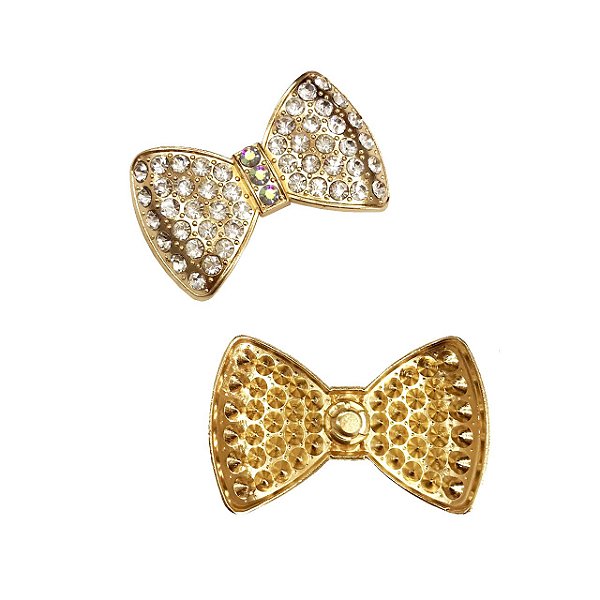 Par de Laço com strass