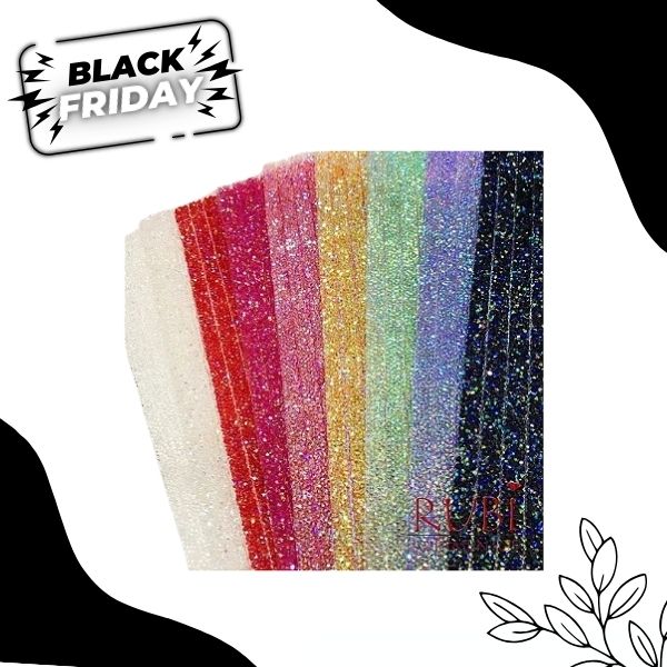 Manta de Strass Termocolante Colorida 22 Tiras de 1cm PROMOÇÃO Laceira Tiaras Chinelos Laços