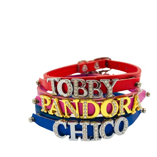 Coleira Tamanho P Personálizavel (letras não inclusas)