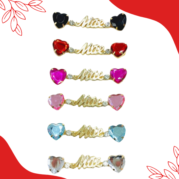 Cabedal Lateral Mãe com Coração - Par