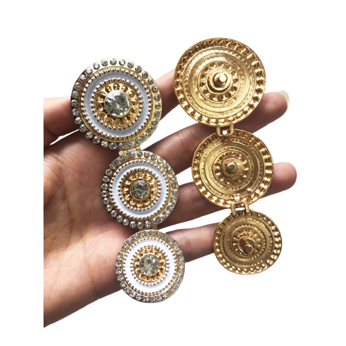 Cabedal Lateral Bridão Mandala com Strass