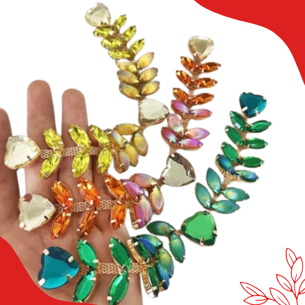 Cabedal Coração Com Escama De Peixe