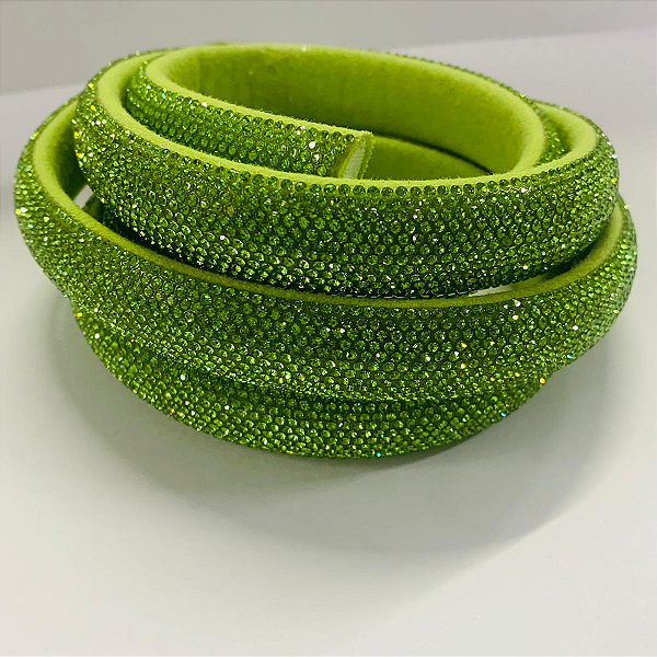 Tubo Meia de Cana Strass 15mm - 1 Metro