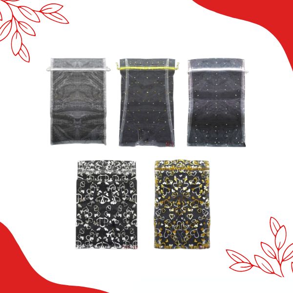 Saco de Organza Com Cordão - 10 Unidades