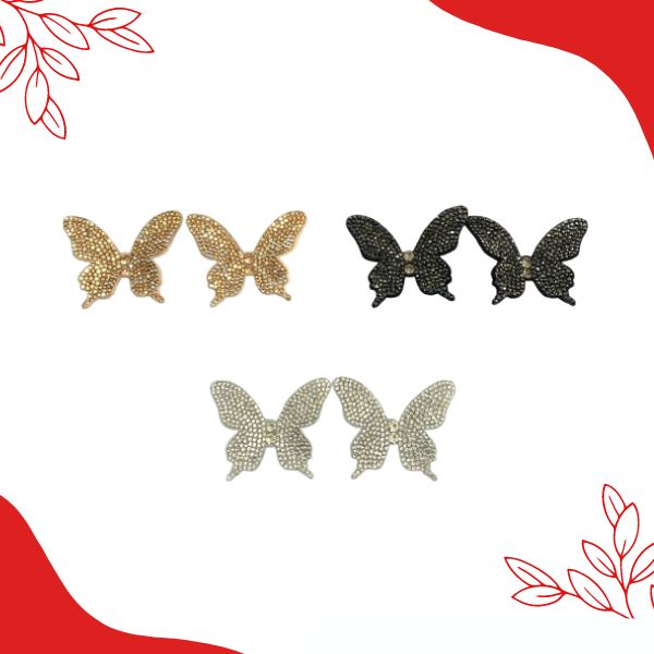 Aplique de Tecido Borboleta Pequena - PAR