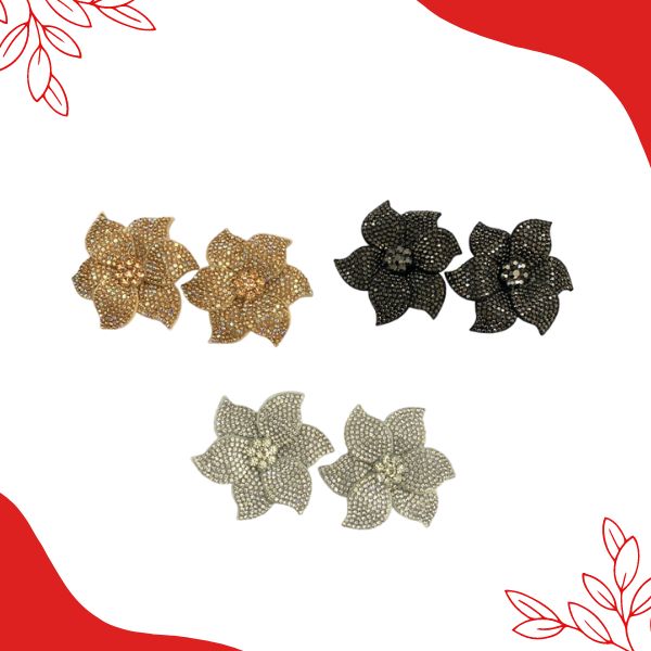 Aplique de Tecido Flor Pequena - PAR