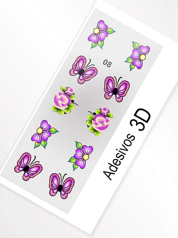 Adesivo 3D de Unha - 08