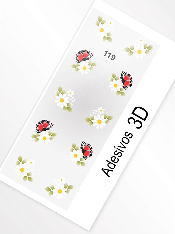 Adesivo 3D de Unha - 119