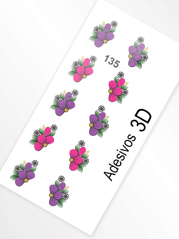 Adesivo 3D de Unha - 135