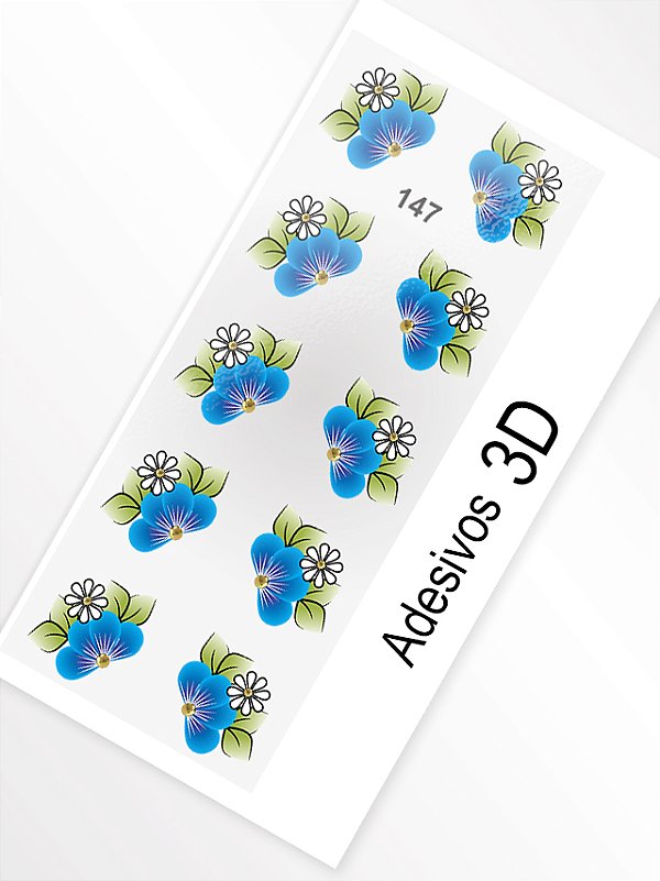 Adesivo 3D de Unha - 147