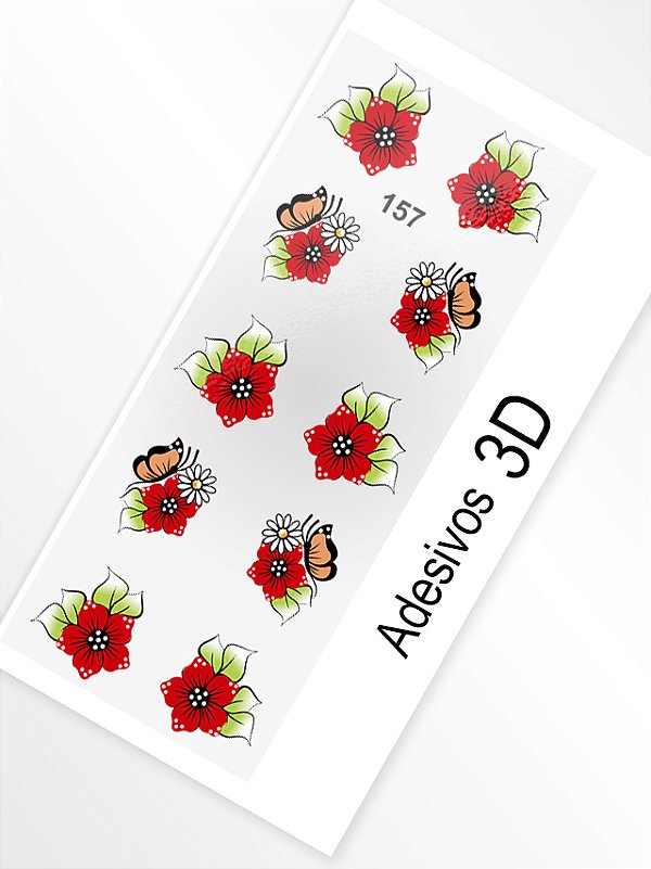 Adesivo 3D de Unha - 157