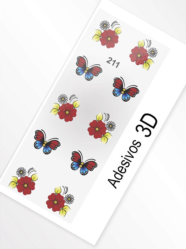 Adesivo 3D de Unha - 211