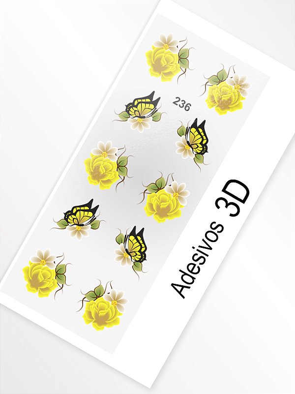 Adesivo 3D de Unha - 236