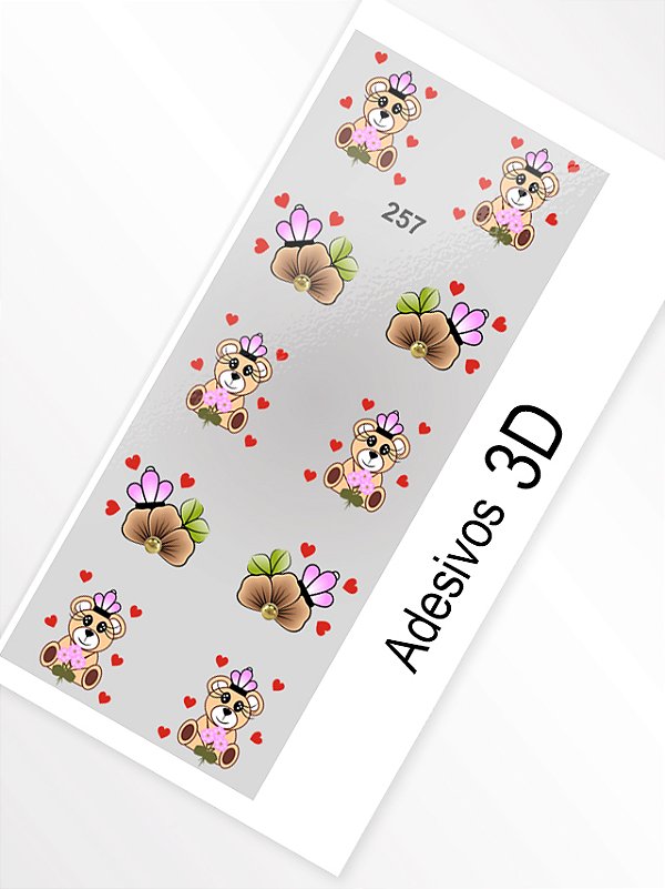 Adesivo 3D de Unha - 257