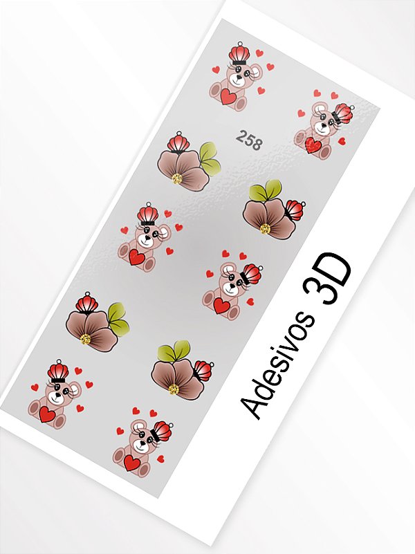 Adesivo 3D de Unha - 258