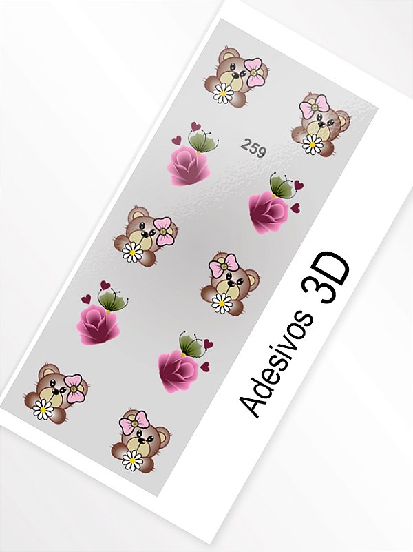 Adesivo 3D de Unha - 259