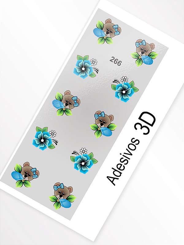 Adesivo 3D de Unha - 266