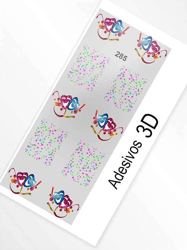 Adesivo 3D de Unha - 285