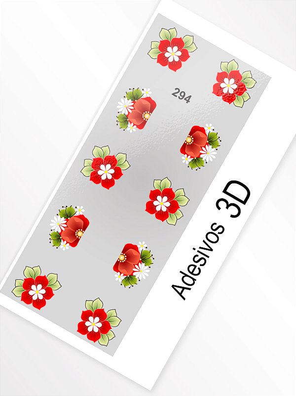 Adesivo 3D de Unha - 294