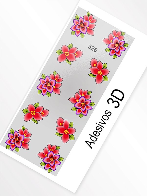 Adesivo 3D de Unha - 326