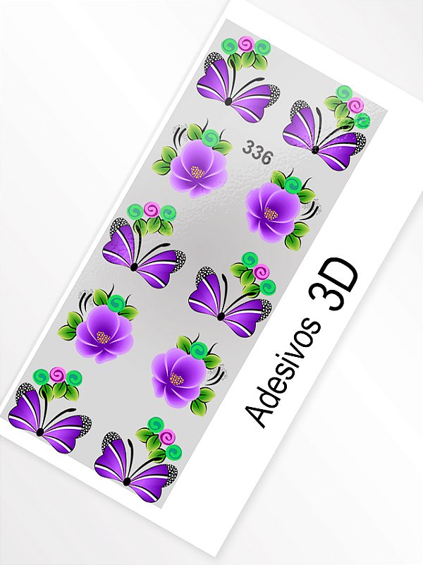 Adesivo 3D de Unha - 336