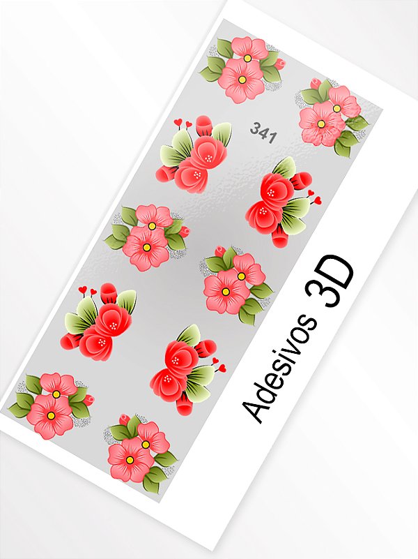 Adesivo 3D de Unha - 341