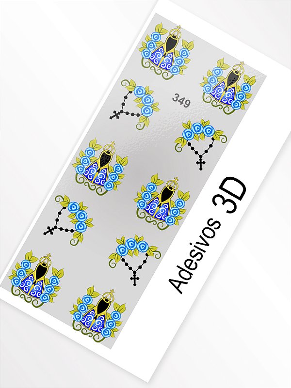 Adesivo 3D de Unha - 349