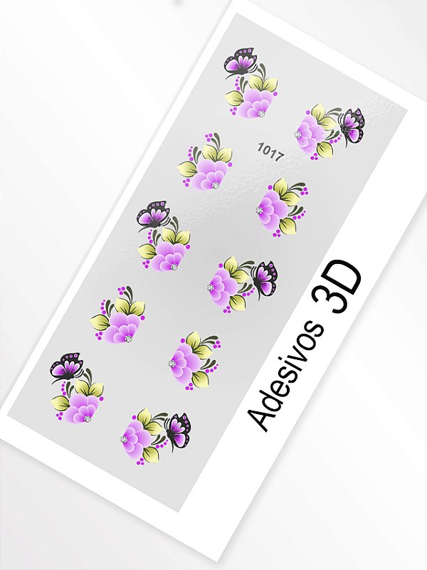 Adesivo 3D de Unha - 1017