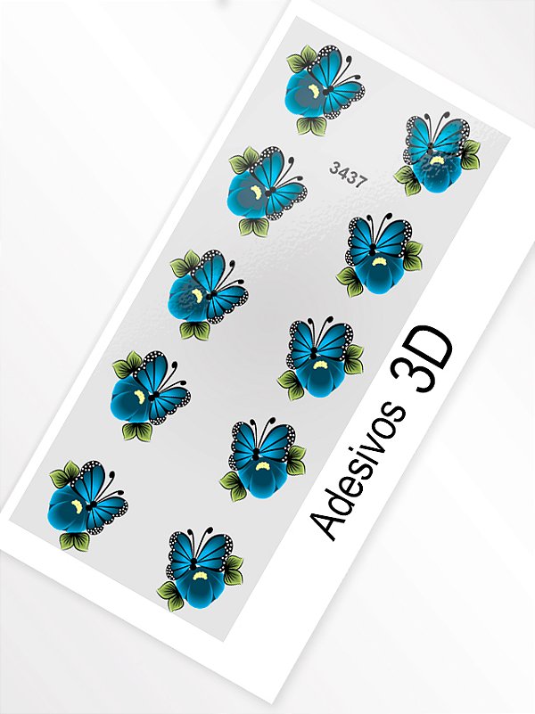 Adesivo 3D de Unha - 3437