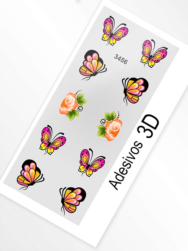 Adesivo 3D de Unha - 3456