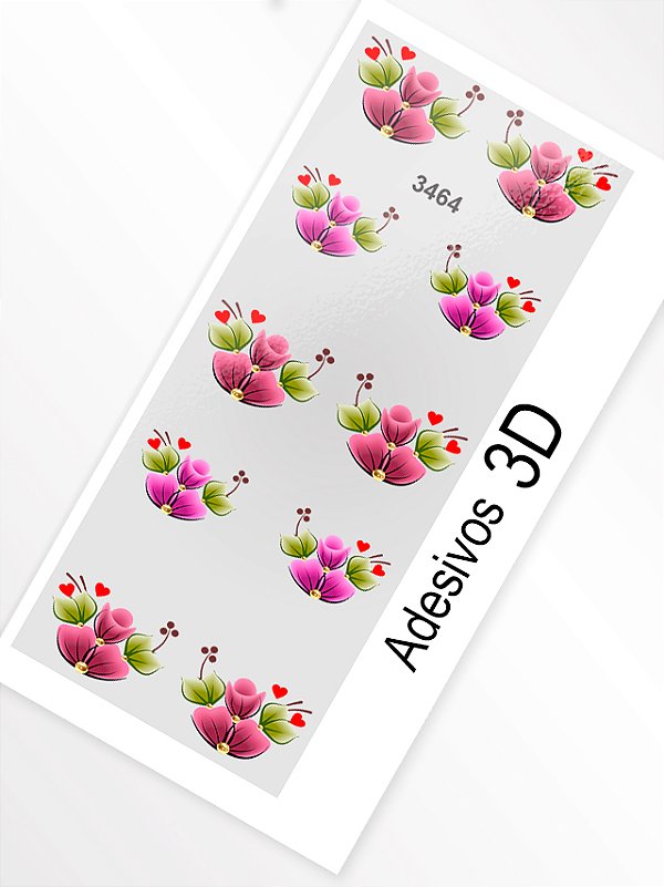 Adesivo 3D de Unha - 3464
