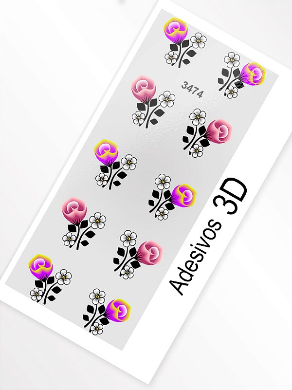 Adesivo 3D de Unha - 3474