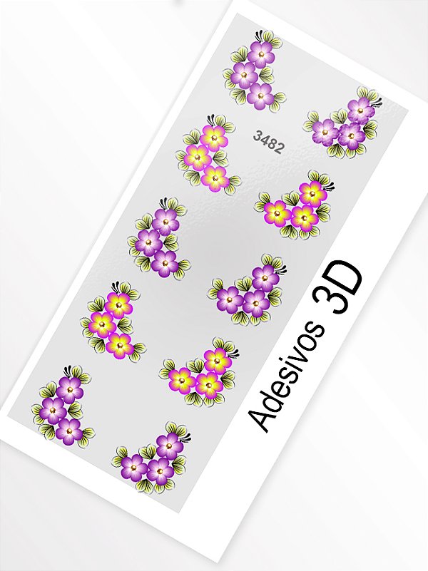 Adesivo 3D de Unha - 3482