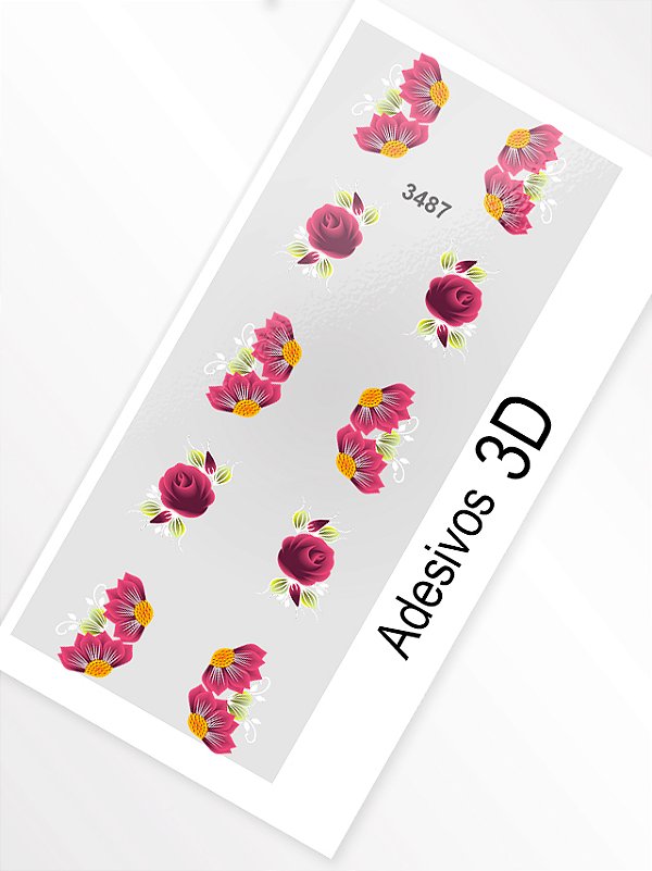 Adesivo 3D de Unha - 3487