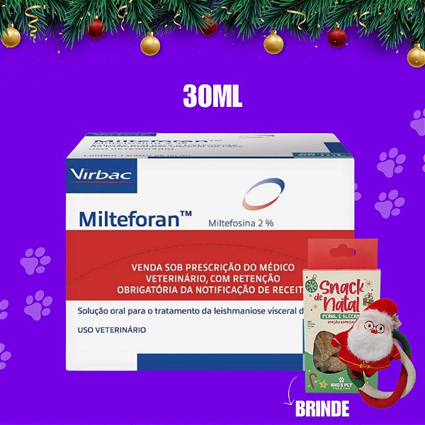 Milteforan Virbac 30 ml FRETE GRÁTIS* + BRINDE NATAL
