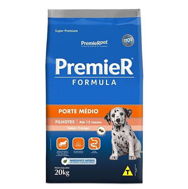 Premier Formula Raças Médias Filhote 20KG