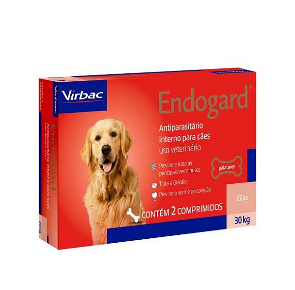 Antiparasitário Virbac Endogard para Cães de Até 30 Kg - 2 Comp