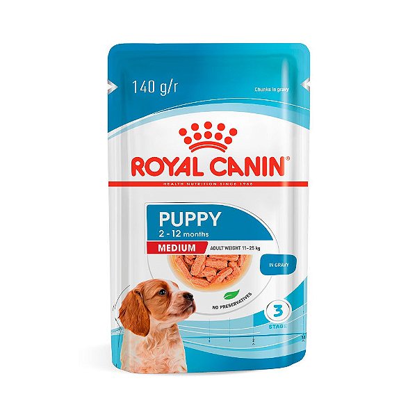 Ração Úmida Royal Canin Medium Puppy para Cães Filhotes de Porte Médio 140g