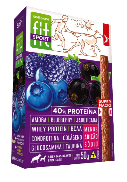 Petisco Stick Fit Spin Pet Sport 50g para Cães