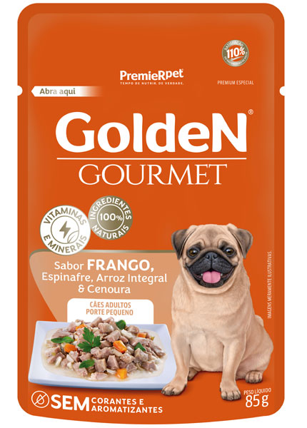 Golden Gourmet Caes Ad Peq Port Frang 85G