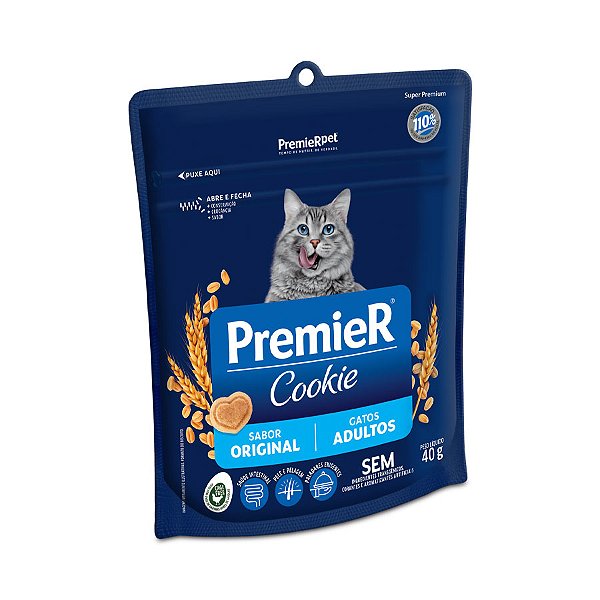 Cookie Premier Sabor Original para Gatos Adultos 40g