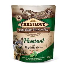 CARNILOVE DOG POUCH PATE PHEASANT WITH RASPBERRY LEAVES 300 G