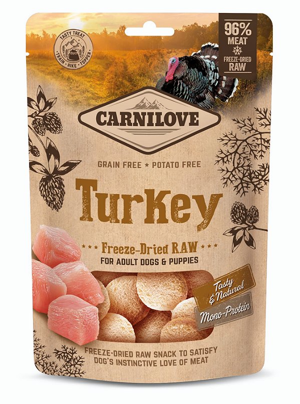 Carnilove freeze-dried raw snacks turkey 60g